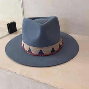 Brixton Slate Blue with Beige Band